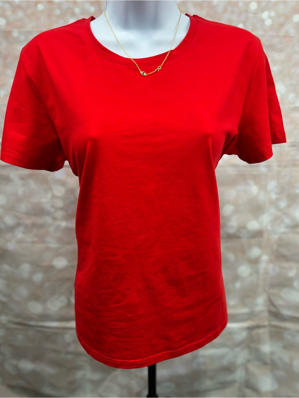 Classic Red Women's Crewneck Tee 100% cotton